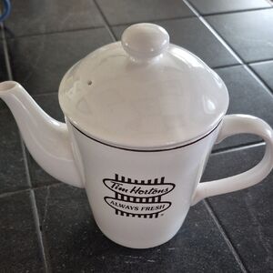 Tim Hortons Always Fresh White Ceramic Teapot 7inch